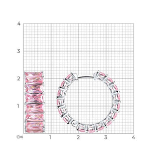 Сребърни обеци - Vogue hoops pink
