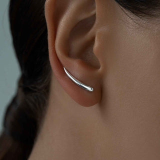 Сребърни обеци - Basic cuff