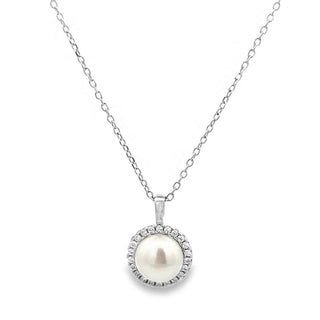 Сребърно колие - Pearl Halo