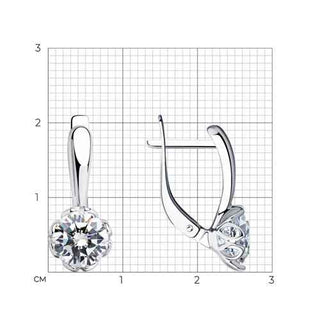 Сребърни обеци - Flora CZ Swarovski