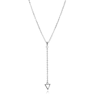 нежно сребърно колие, без камък, родиево покритие,