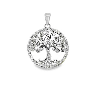 Сребърен медальон - Tree of Life Sparkle