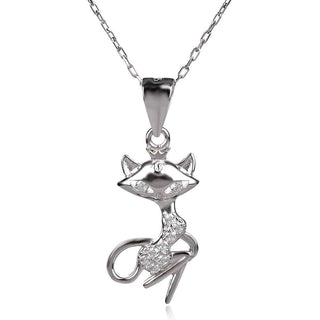 Сребърно колие , сребро 925 ,котка