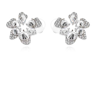 сребърни обеци, цирконий А+++, родиево покритие,