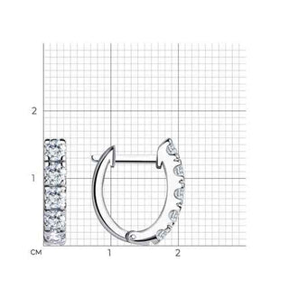 Сребърни обеци - CZ Swarovski Rise