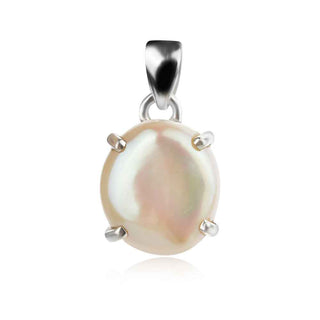 сребърен медальон, перла Барок,