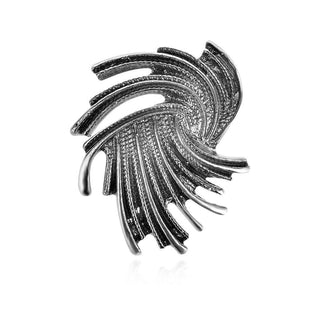 сребърен медальон, без камък, оксидирано сребро