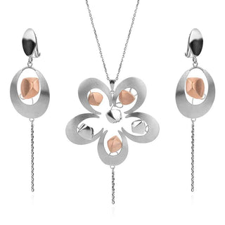 Сребърен комплект с позлата - Selina