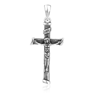 сребърен кръст, оксидирано сребро, без камък