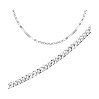 сребърен синджир, подходящ за мъже, плетка Panzer