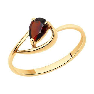 златен пръстен, розово злато, гранат, sokolov,