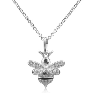 сребърно колие пчела