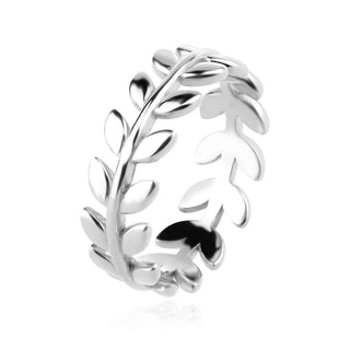 сребърен пръстен, родиево покритие, пръстен тип халка,