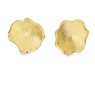 Сребърни обеци - Golden Petal