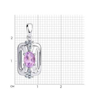 Сребърен медальон - Amethyst Mio