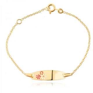 Детска златна гривна - Blossom Tag