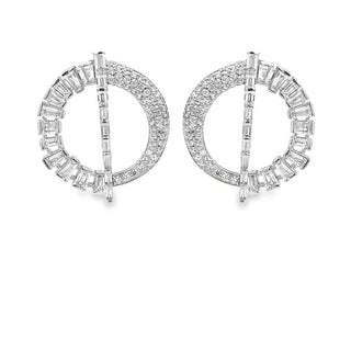 Сребърни обеци - Sparkling Orbit
