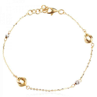 златна гривна, без камък, бяло и жълто злато,