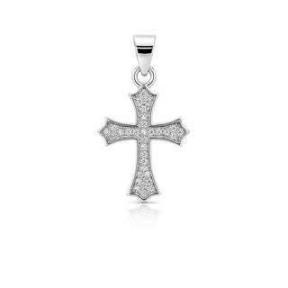 Сребърен кръст - Ornate Pavé Cross
