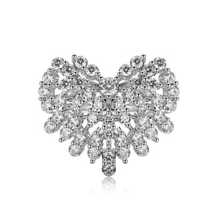 Сребърен пръстен сърце с цирконии - Sparkle Heart