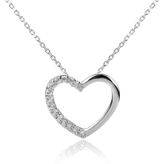 сребърно сърце колие