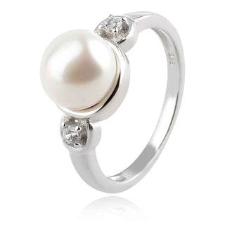 сребърен пръстен с перла