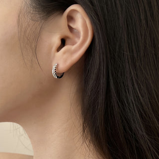 Сребърни обеци халки с цирконии – Full Sparkle Hoops