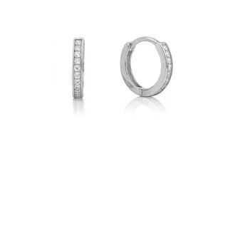 Сребърни обеци - Essential Pavé Hoops