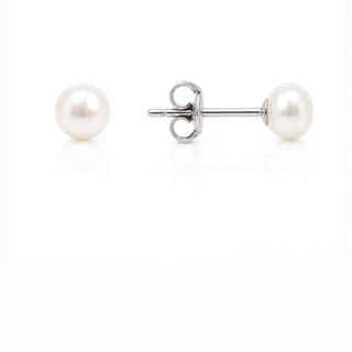 Сребърни обеци сладководни перли на винт - Pearl Studs