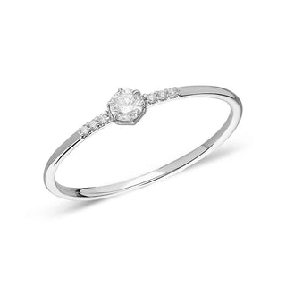 златен пръстен, диамант, бяло злато, годежен пръстен