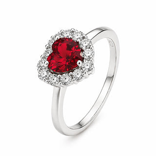 Сребърен пръстен - Scarlet Heart Ring