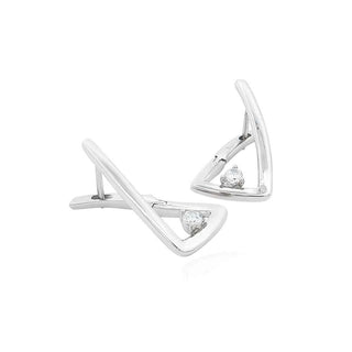 Сребърни обеци - Triangle Glow