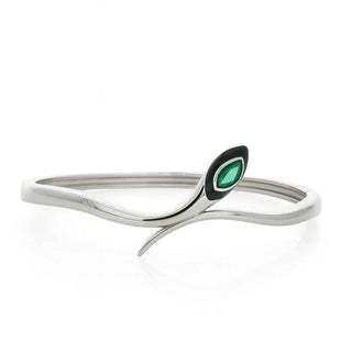 Сребърна гривна - Serpentina Emerald Bangle