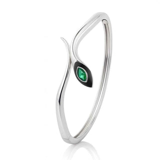 Сребърна гривна - Serpentina Emerald Bangle