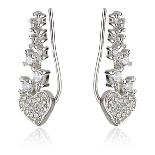 сребърни обеци тип фиба