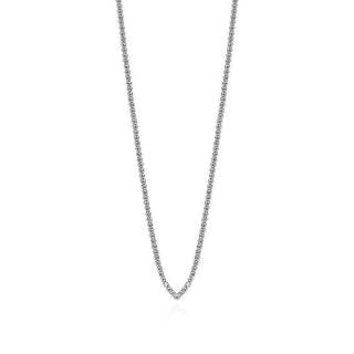 сребърно колие, цирконий, родиево покритие, подходящо за повод,