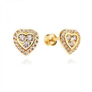 Златни обеци - Heart Glow