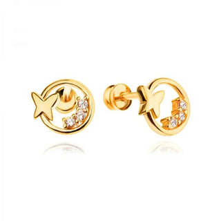 Златни обеци - Golden Butterfly Dreams