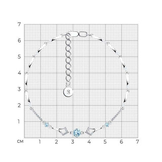 Сребърна гривна - Blue topaz Rene