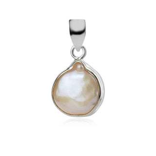 сребърен медальон, перла Барок,