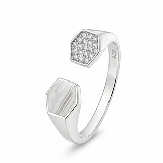 Сребърен пръстен - Hexa Muse Pinky