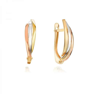 Златни обеци - Trinity Gold Hoops