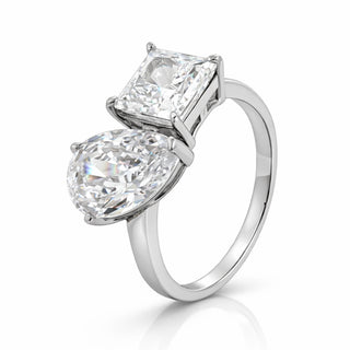 Сребърен пръстен - Toi et Moi Dual