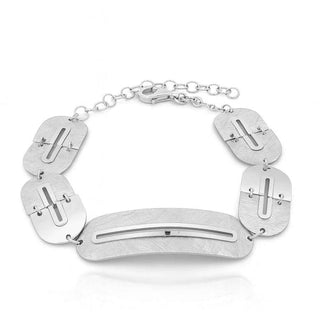 Сребърна гривна - Linear Texture