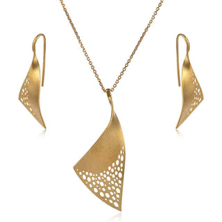 сребърен комплект с позлата