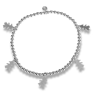 сребърна гривна куклички,silver bracelet dolls
