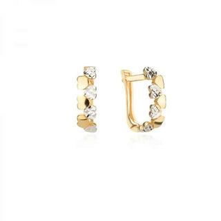 Златни обеци - Hearts Harmony Hoops