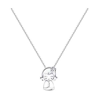 сребърно колие, момиченце, подходящо за дете, родиево покритие, sokolov