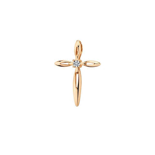 златен кръст, розово злато, диамант, sokolov,