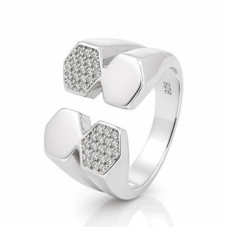 Сребърен пръстен - Hexa Glow Pinky Ring